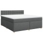 vidaXL Boxspringbett mit Matratze Dunkelgrau 180x200 cm Stoff vidaXL Boxspringbett mit Matratze Dunkelgrau 180x200 cm Stoff