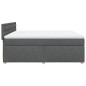 vidaXL Boxspringbett mit Matratze Dunkelgrau 180x200 cm Stoff vidaXL Boxspringbett mit Matratze Dunkelgrau 180x200 cm Stoff