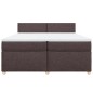 vidaXL Boxspringbett mit Matratze Dunkelbraun 200x200 cm Stoff vidaXL Boxspringbett mit Matratze Dunkelbraun 200x200 cm Stoff