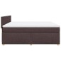 vidaXL Boxspringbett mit Matratze Dunkelbraun 200x200 cm Stoff vidaXL Boxspringbett mit Matratze Dunkelbraun 200x200 cm Stoff