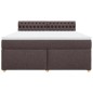 vidaXL Boxspringbett mit Matratze Dunkelbraun 180x200 cm Stoff vidaXL Boxspringbett mit Matratze Dunkelbraun 180x200 cm Stoff