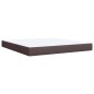 vidaXL Boxspringbett mit Matratze Dunkelbraun 180x200 cm Stoff vidaXL Boxspringbett mit Matratze Dunkelbraun 180x200 cm Stoff