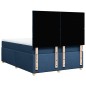 vidaXL Boxspringbett mit Matratze Blau 140x200 cm Stoff vidaXL Boxspringbett mit Matratze Blau 140x200 cm Stoff