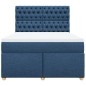 vidaXL Boxspringbett mit Matratze Blau 140x200 cm Stoff vidaXL Boxspringbett mit Matratze Blau 140x200 cm Stoff