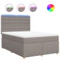 vidaXL Boxspringbett mit Matratze Taupe 140x200 cm Stoff vidaXL Boxspringbett mit Matratze Taupe 140x200 cm Stoff