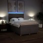 vidaXL Boxspringbett mit Matratze Taupe 140x200 cm Stoff vidaXL Boxspringbett mit Matratze Taupe 140x200 cm Stoff