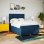 vidaXL Boxspringbett mit Matratze Blau 140x200 cm Stoff vidaXL Boxspringbett mit Matratze Blau 140x200 cm Stoff