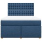 vidaXL Boxspringbett mit Matratze Blau 140x200 cm Stoff vidaXL Boxspringbett mit Matratze Blau 140x200 cm Stoff