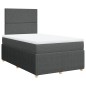 vidaXL Boxspringbett mit Matratze Dunkelgrau 120x200 cm Stoff vidaXL Boxspringbett mit Matratze Dunkelgrau 120x200 cm Stoff