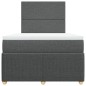 vidaXL Boxspringbett mit Matratze Dunkelgrau 120x200 cm Stoff vidaXL Boxspringbett mit Matratze Dunkelgrau 120x200 cm Stoff