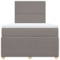 vidaXL Boxspringbett mit Matratze Taupe 120x200 cm Stoff vidaXL Boxspringbett mit Matratze Taupe 120x200 cm Stoff