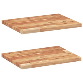 vidaXL Schweberegale 2 Stk. 60x30x2 cm Massivholz Akazie Ölbehandelt