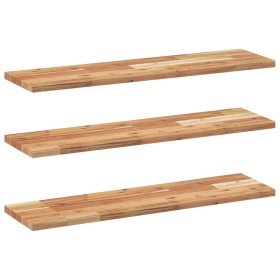 vidaXL Schweberegale 3 Stk. 100x20x2 cm Massivholz Akazie Ölbehandelt