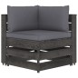 3-Sitzer Outdoor-Sofa mit Kissen Grau Imprägniertes Kiefernholz 3-Sitzer Outdoor-Sofa mit Kissen Grau Imprägniertes Kiefernholz