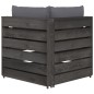 3-Sitzer Outdoor-Sofa mit Kissen Grau Imprägniertes Kiefernholz 3-Sitzer Outdoor-Sofa mit Kissen Grau Imprägniertes Kiefernholz