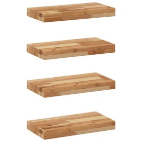vidaXL Schweberegale 4 Stk. 60x20x4 cm Massivholz Akazie Ölbehandelt