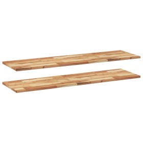 vidaXL Schweberegale 2 Stk. 140x40x2 cm Massivholz Akazie Ölbehandelt