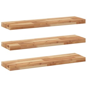 vidaXL Schweberegale 3 Stk. 100x20x4 cm Massivholz Akazie Ölbehandelt
