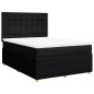 vidaXL Boxspringbett mit Matratze Schwarz 140x200 cm Stoff vidaXL Boxspringbett mit Matratze Schwarz 140x200 cm Stoff