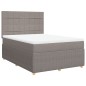 vidaXL Boxspringbett mit Matratze Taupe 140x200 cm Stoff vidaXL Boxspringbett mit Matratze Taupe 140x200 cm Stoff