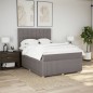 vidaXL Boxspringbett mit Matratze Taupe 140x200 cm Stoff vidaXL Boxspringbett mit Matratze Taupe 140x200 cm Stoff
