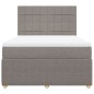 vidaXL Boxspringbett mit Matratze Taupe 140x200 cm Stoff vidaXL Boxspringbett mit Matratze Taupe 140x200 cm Stoff