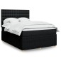 vidaXL Boxspringbett mit Matratze Schwarz 140x200 cm Stoff vidaXL Boxspringbett mit Matratze Schwarz 140x200 cm Stoff