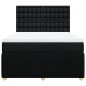 vidaXL Boxspringbett mit Matratze Schwarz 140x200 cm Stoff vidaXL Boxspringbett mit Matratze Schwarz 140x200 cm Stoff