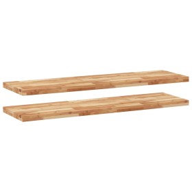 vidaXL Schweberegale 2 Stk. 120x40x4 cm Massivholz Akazie Ölbehandelt