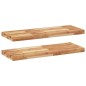 vidaXL Schweberegale 2 Stk. 80x30x4 cm Massivholz Akazie Ölbehandelt