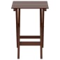 vidaXL Beistelltisch Klappbar Braun Massivholz Pappel vidaXL Beistelltisch Klappbar Braun Massivholz Pappel