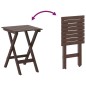 vidaXL Beistelltisch Klappbar Braun Massivholz Pappel vidaXL Beistelltisch Klappbar Braun Massivholz Pappel