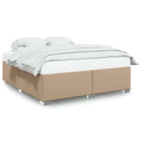 vidaXL Bettgestell Cappuccino-Braun 200x200 cm Kunstleder