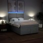 vidaXL Boxspringbett mit Matratze Hellgrau 140x190 cm Stoff vidaXL Boxspringbett mit Matratze Hellgrau 140x190 cm Stoff