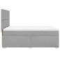 vidaXL Boxspringbett mit Matratze Hellgrau 140x190 cm Stoff vidaXL Boxspringbett mit Matratze Hellgrau 140x190 cm Stoff