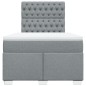 vidaXL Boxspringbett mit Matratze Hellgrau 120x200 cm Stoff vidaXL Boxspringbett mit Matratze Hellgrau 120x200 cm Stoff