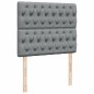 vidaXL Boxspringbett mit Matratze Hellgrau 120x200 cm Stoff vidaXL Boxspringbett mit Matratze Hellgrau 120x200 cm Stoff