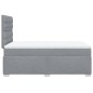 vidaXL Boxspringbett mit Matratze Hellgrau 120x200 cm Stoff vidaXL Boxspringbett mit Matratze Hellgrau 120x200 cm Stoff