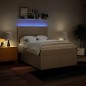 vidaXL Boxspringbett mit Matratze Creme 140x190 cm Stoff vidaXL Boxspringbett mit Matratze Creme 140x190 cm Stoff