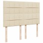 vidaXL Boxspringbett mit Matratze Creme 140x190 cm Stoff vidaXL Boxspringbett mit Matratze Creme 140x190 cm Stoff