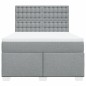 vidaXL Boxspringbett mit Matratze Hellgrau 140x190 cm Stoff vidaXL Boxspringbett mit Matratze Hellgrau 140x190 cm Stoff