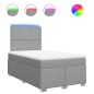 vidaXL Boxspringbett mit Matratze Hellgrau 120x200 cm Stoff vidaXL Boxspringbett mit Matratze Hellgrau 120x200 cm Stoff