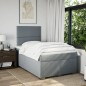 vidaXL Boxspringbett mit Matratze Hellgrau 120x200 cm Stoff vidaXL Boxspringbett mit Matratze Hellgrau 120x200 cm Stoff