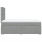 vidaXL Boxspringbett mit Matratze Hellgrau 120x200 cm Stoff vidaXL Boxspringbett mit Matratze Hellgrau 120x200 cm Stoff