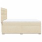 vidaXL Boxspringbett mit Matratze Creme 140x190 cm Stoff vidaXL Boxspringbett mit Matratze Creme 140x190 cm Stoff