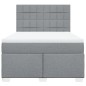 vidaXL Boxspringbett mit Matratze Hellgrau 140x190 cm Stoff
