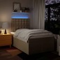 vidaXL Boxspringbett mit Matratze Creme 120x200 cm Stoff vidaXL Boxspringbett mit Matratze Creme 120x200 cm Stoff