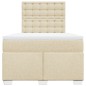 vidaXL Boxspringbett mit Matratze Creme 120x200 cm Stoff vidaXL Boxspringbett mit Matratze Creme 120x200 cm Stoff