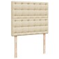 vidaXL Boxspringbett mit Matratze Creme 120x200 cm Stoff vidaXL Boxspringbett mit Matratze Creme 120x200 cm Stoff
