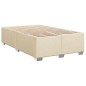vidaXL Boxspringbett mit Matratze Creme 120x200 cm Stoff vidaXL Boxspringbett mit Matratze Creme 120x200 cm Stoff